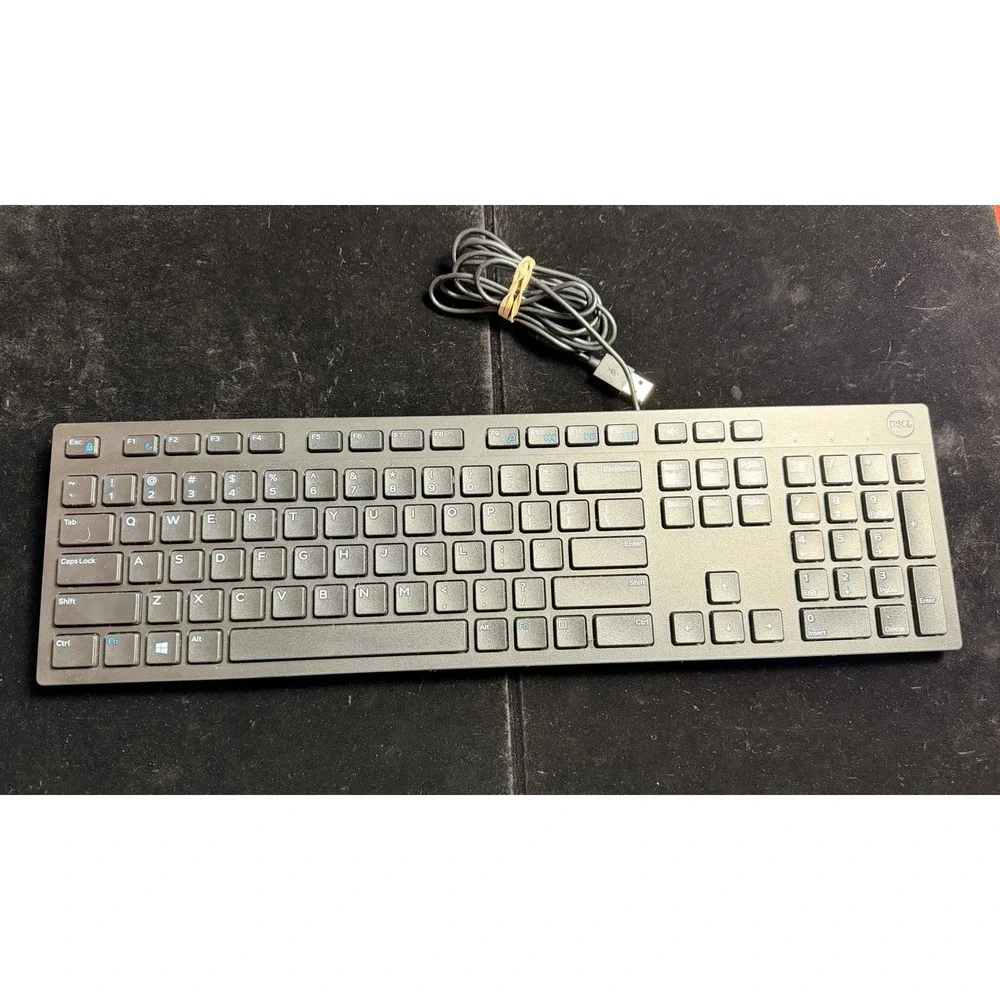 Dell KB216t Wired Multimedia Keyboard: Black, USB, Chiclet Keys, Full Size